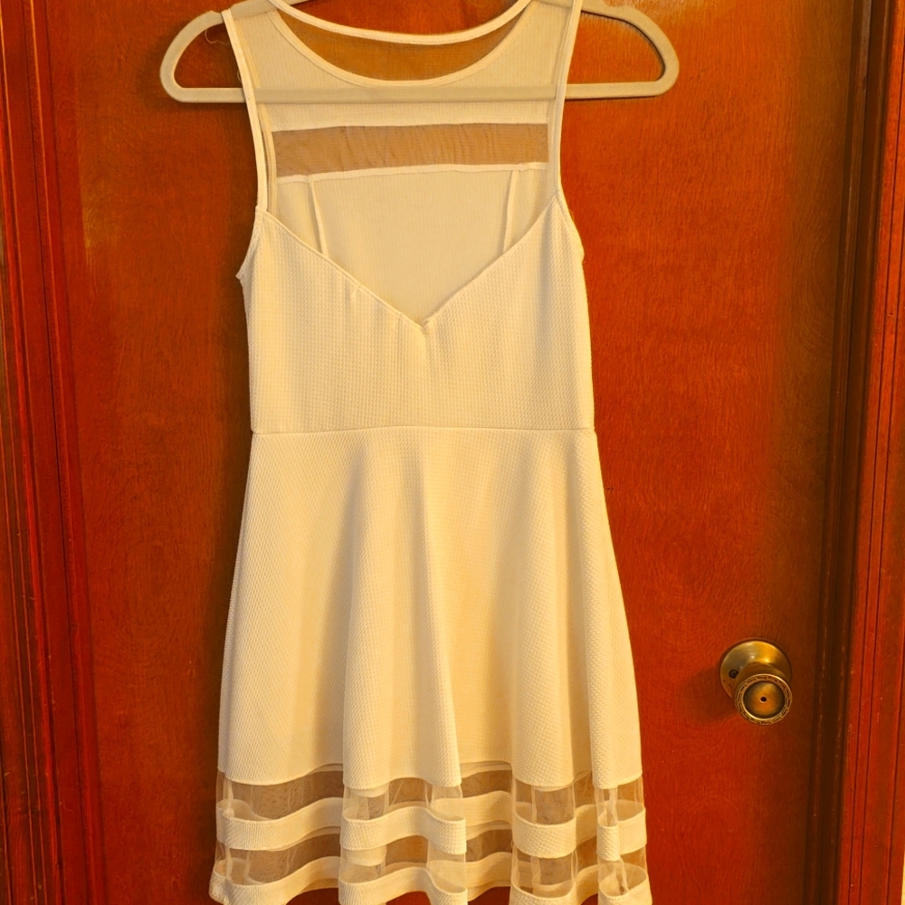 Dress with sheer